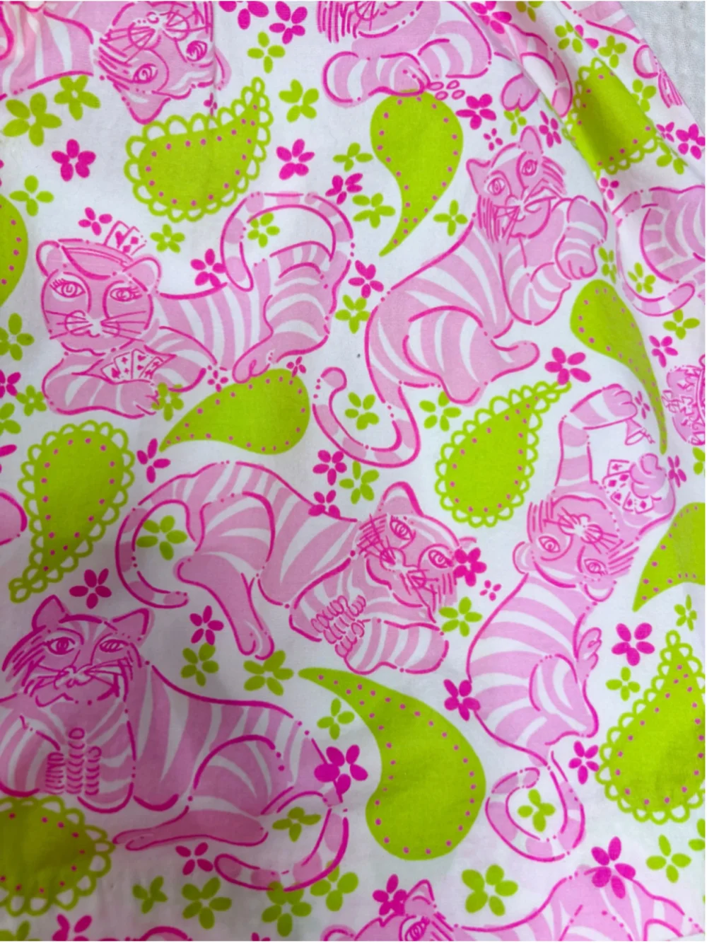 Girls Lilly Pulitzer Dress Size 6 Pink Green Tiger Print Vintage Lilly